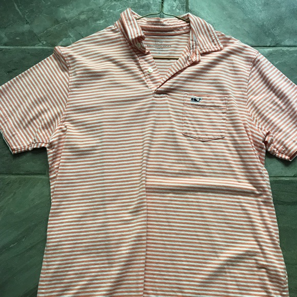 Orange Striped Vineyard Vines Polo - Picture 1 of 2